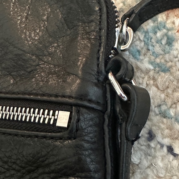 Margot pebbled black leather cross body with leather tassel w/silver hardware - Picture 12 of 14